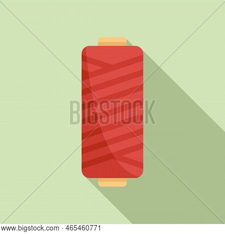 Knitting Thread Icon Flat Vector. Wool Knit. Craf Ball