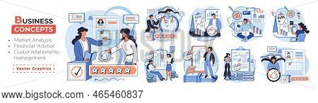 Market Statistics Analysis, Financial Advisor, Customer Relationship Management Business Themes Meta