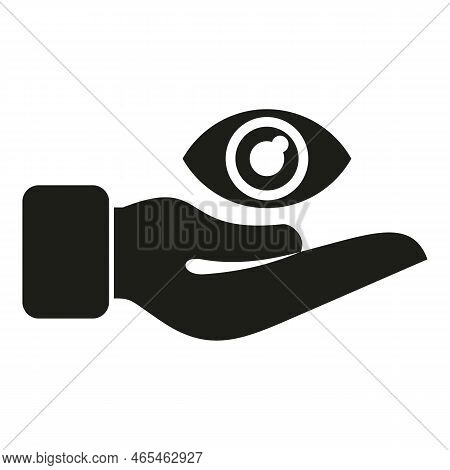 Care Eye Icon Simple Vector. Optical Clinic. Sigh Care