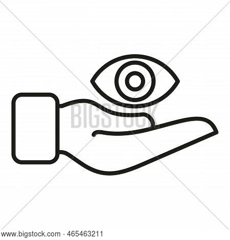 Care Eye Icon Outline Vector. Optical Clinic. Sigh Care