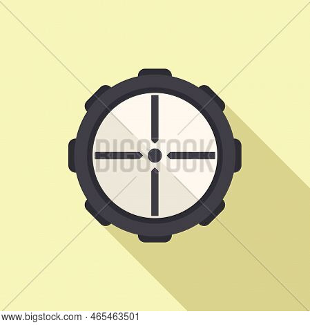 Telescopic Cross Icon Flat Vector. Rifle Scope. Sight Target