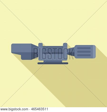 Gun Scope Icon Flat Vector. Rifle Sight. Cross Telescope