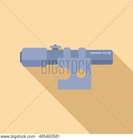 Sniper Telescopic Sight Icon Flat Vector. Rifle Gun. Scope Target