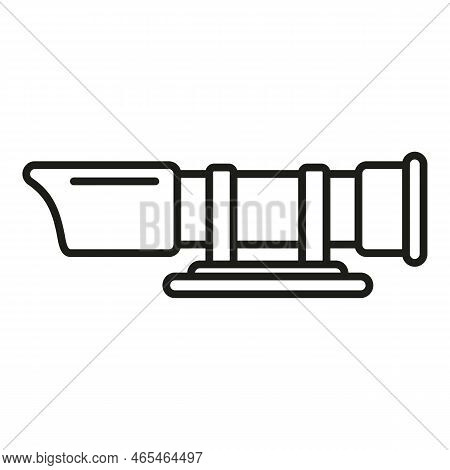 Steel Scope Icon Outline Vector. Rifle Gun. Military Sniper