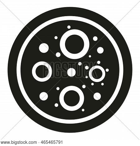 Health Bacteria Icon Simple Vector. Petri Dish. Medical Experiment