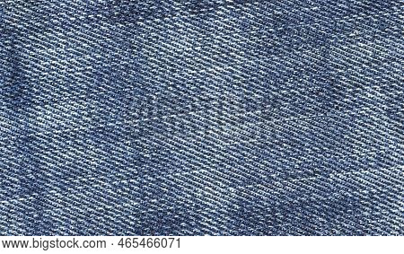 Jeans Fabric Texture. High Quality Stock Photo. The Connection Of The Fibers Of The Fabric.