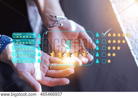 Users Rate The Service Experience In The Concept : Customer Satisfaction Survey Online Application A