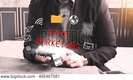 Concept Internet Technology Business And Email Marketing Network.