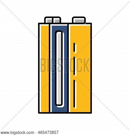 Pp3 Battery Power Energy Color Icon Vector. Pp3 Battery Power Energy Sign. Isolated Symbol Illustrat