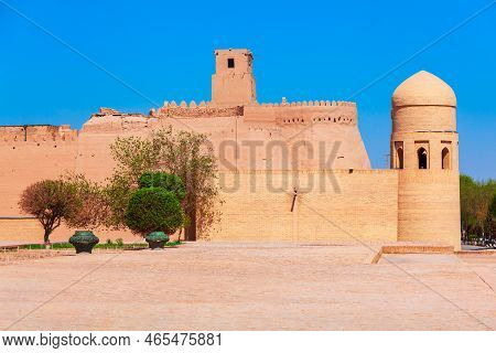 Kunya Ark Means Old Fortress Is A Citadel Inside The Ichan Kala Ancient Town In Khiva, Uzbekistan