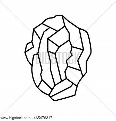 Semi Precious Stone Line Icon Vector. Semi Precious Stone Sign. Isolated Contour Symbol Black Illust