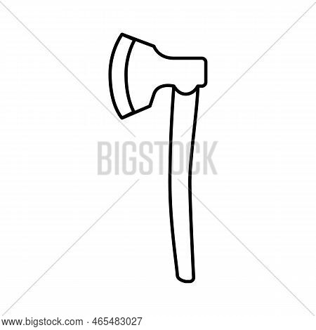 Broad Axe Hatchet Line Icon Vector. Broad Axe Hatchet Sign. Isolated Contour Symbol Black Illustrati