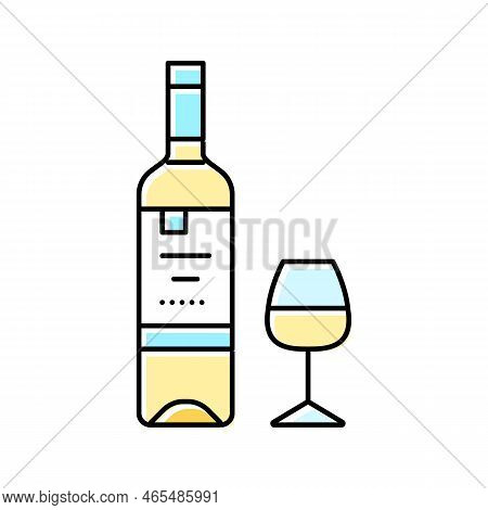 Pinot Grigio White Wine Color Icon Vector. Pinot Grigio White Wine Sign. Isolated Symbol Illustratio