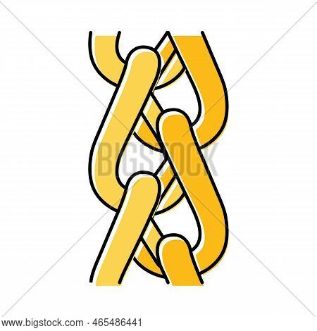 Spiga Wheat Chain Color Icon Vector. Spiga Wheat Chain Sign. Isolated Symbol Illustration