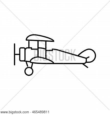 Gyroplane Airplane Aircraft Line Icon Vector. Gyroplane Airplane Aircraft Sign. Isolated Contour Sym