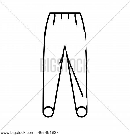 Stirrup Pants Apparel Line Icon Vector. Stirrup Pants Apparel Sign. Isolated Contour Symbol Black Il