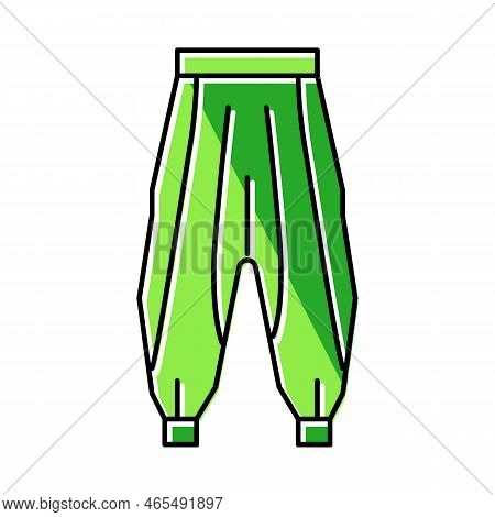 Harem Pants Clothes Color Icon Vector. Harem Pants Clothes Sign. Isolated Symbol Illustration