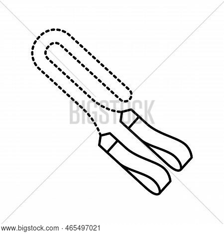 Manual Chain Saw Line Icon Vector. Manual Chain Saw Sign. Isolated Contour Symbol Black Illustration