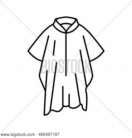 Cloak Outerwear Male Line Icon Vector. Cloak Outerwear Male Sign. Isolated Contour Symbol Black Illu