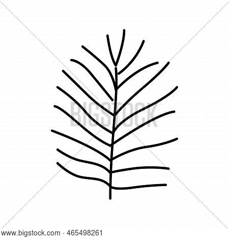 Chamaedorea Tropical Leaf Line Icon Vector. Chamaedorea Tropical Leaf Sign. Isolated Contour Symbol 