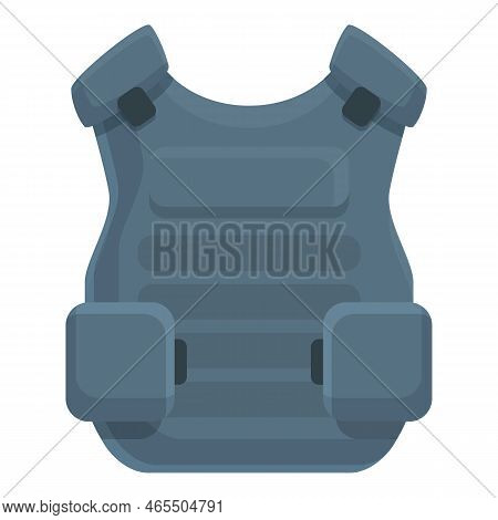 Vest Icon Cartoon Vector. Army Bulletproof. Armor Kevlar