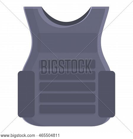 Bullet Vest Icon Cartoon Vector. Police Proof. Kevlar Armor