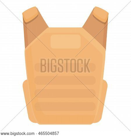 Desert Vest Icon Cartoon Vector. Bullet Proof. Team Safety