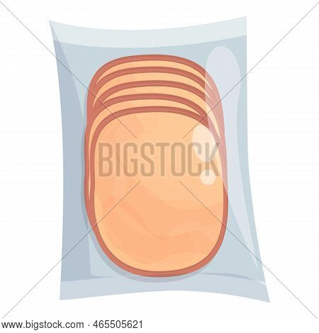 Meat Pack Icon Cartoon Vector. Plastic Pack. Foil Snack
