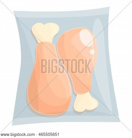 Chicken Meat Icon Cartoon Vector. Food Pack. Frozen Package
