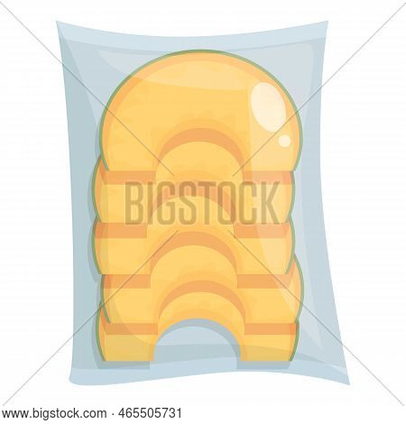 Mango Vacuum Bag Icon Cartoon Vector. Plastic Pack. Product Package