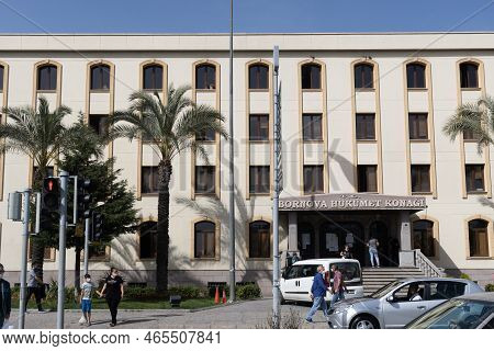 Izmir, Turkey - May 13, 2020 : Republic Square Of Bornova District View In Izmir City. Bornova Is Po