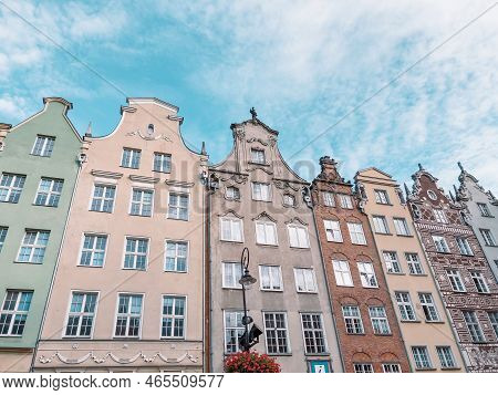 Gdansk, Poland - October 30, 2022:old City. Long Market Street. People On The Main Market Square Of 