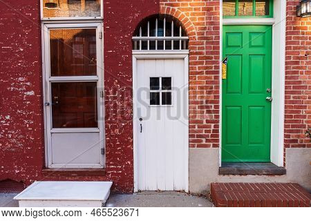 Three Doors In This Fells Point Baltimore Neighborhood.