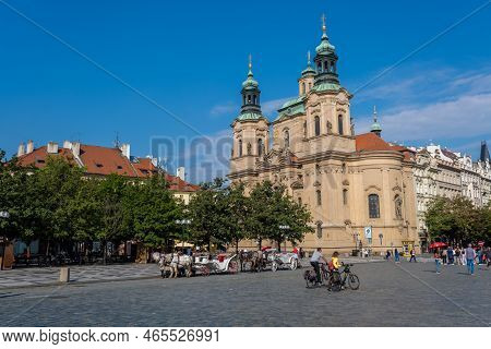 Prague, Czech Republic - 4 September 2022: Saint Nicholas Church In The Old Twon Of Prague
