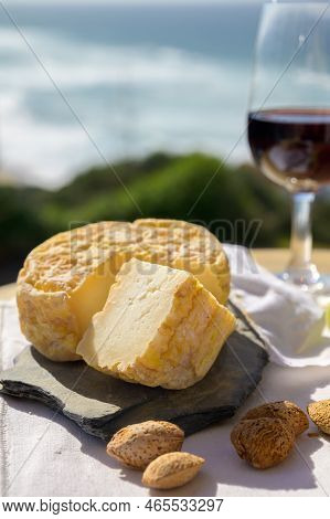 Tasting Of Tawny Port Wine And Local Portuguese Matured Cheese Queijo Serpa, Setubal Area, Portugal