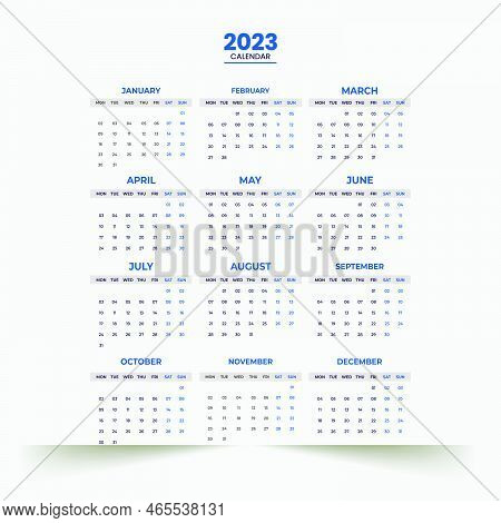 Calendar 2023 Template, Planner 2023 Year, Wall Calendar 2023 Template, Week Starts Monday, Set Of 1