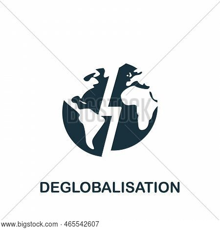 Deglobalisation Icon. Monochrome Simple New Normality Icon For Templates, Web Design And Infographic