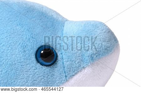 Pliuche Green Toy On White, Closeup - Isolated On White