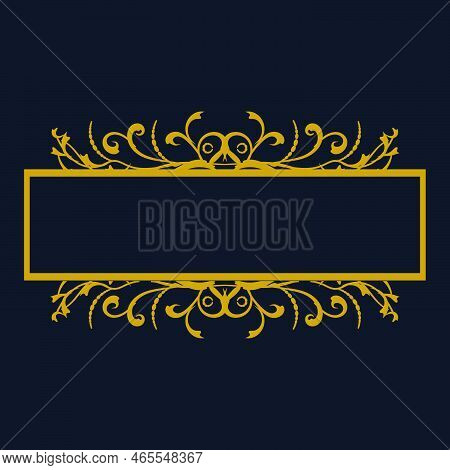 Luxury Gold Vintage Title Royal Frame For Wedding Invitation Card Design