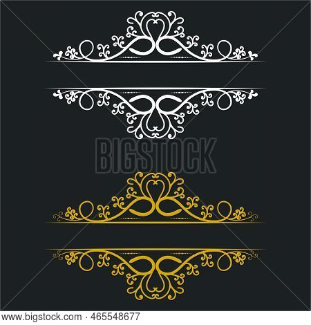 Luxury Gold Vintage Title Royal Frame For Wedding Invitation Card Design