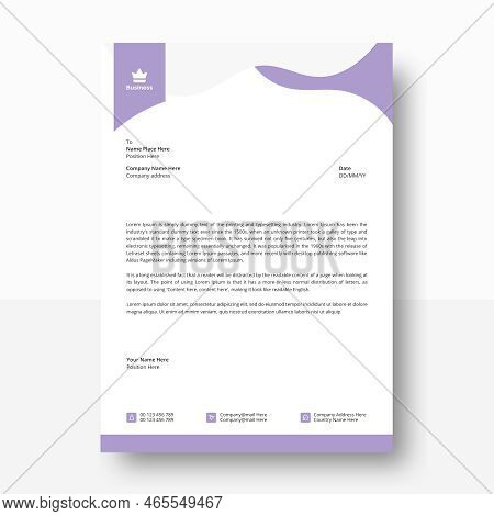 Business Letterhead Design Template, Creative Corporate Trendy Letterhead Template Design, Vector Te