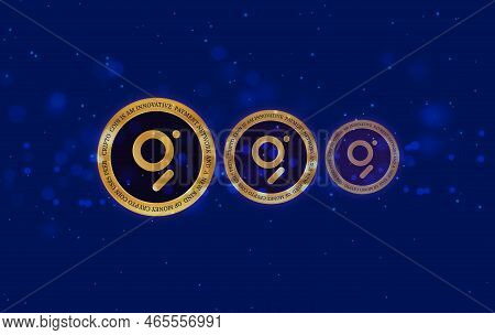 The Graph-grt Virtual Currency Images. 3d Illustrations.