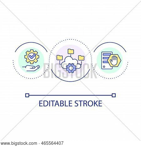 Cloud Native Development Loop Concept Icon. Web Technology Trend. Serverless Computing Abstract Idea