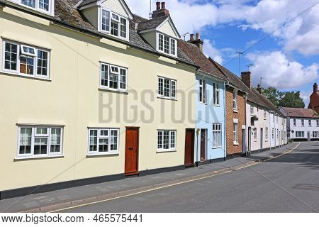 Houses On A Street In Pershore In Worcestershire