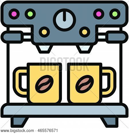 Expresso Machine Icon, Coffee Shop Related Vector Illustration
