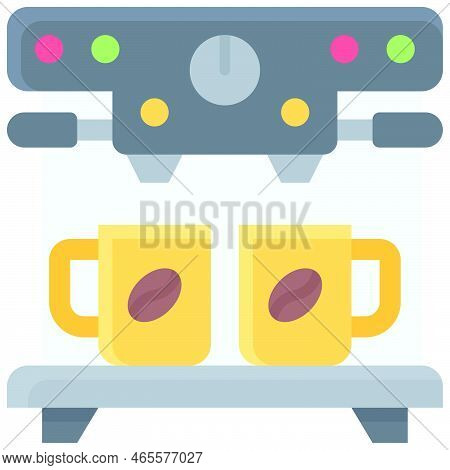 Expresso Machine Icon, Coffee Shop Related Vector Illustration