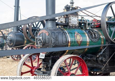Tarrant Hinton.dorset.united Kingdom.august 25th 2022.a Robey Traction Engine From 1909 Is On Displa