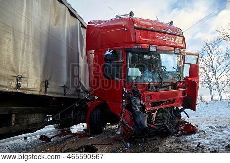 Сar Body After Accident On A Road