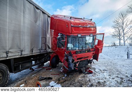 Сar Body After Accident On A Road