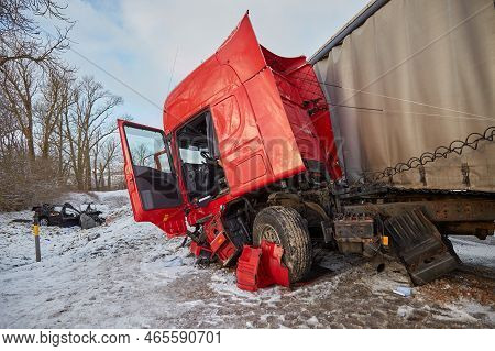 Сar Body After Accident On A Road